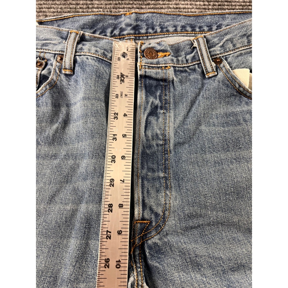 Levi's 501 Original Fit Jeans Mens 36x34 Light Wash Button - Picture 3 of 12